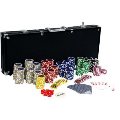 GamesPlanet® GamesPlanet® Pokerový set Black Edition, 500 žetonů