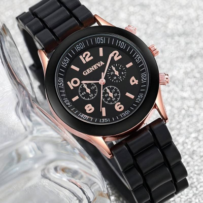 STYLE4 Jednoduché módní hodinky Geneva - černé