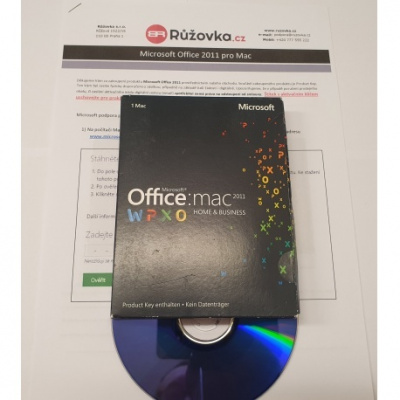 Microsoft Office 2011 Home & Business MAC, Software Certifikát pravosti + DVD