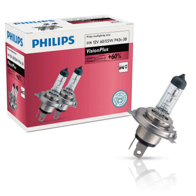 Lampadina Auto Philips VISION PLUS 12342VPB1 H4 P43t-38/55W/12V