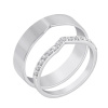 Eppi Platinový eternity prsten s diamanty a pánský plochý prsten Marveille RW44086