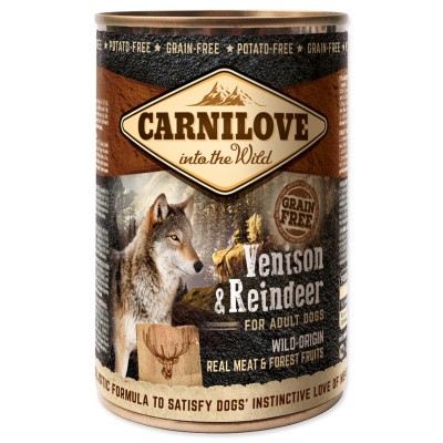 6ks CARNILOVE Wild Meat Venison & Reindeer 400g