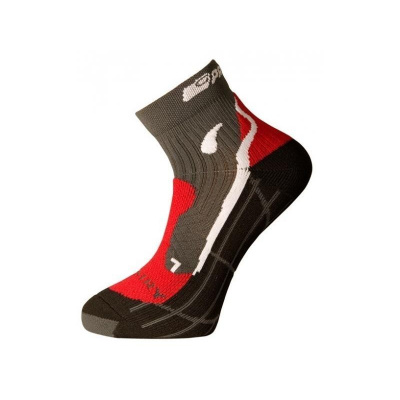 Trekové ponožky PROGRESS X-Country červená-šedá Velikost: 43-47