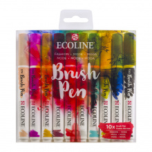 Royal Talens Akvarelové štětcové fixy Ecoline Brush Pen Fashion - Sada 10ks