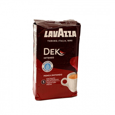 Lavazza Dek Intenso mletá káva bez kofeinu 250 g