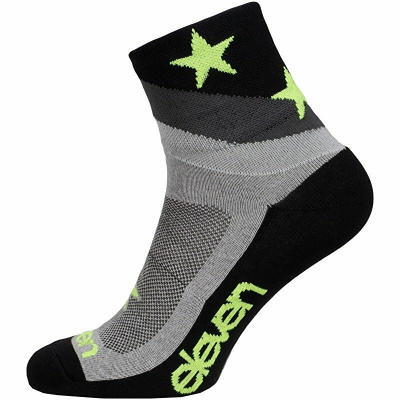 ponožky ELEVEN Howa Star Grey vel. 36-38 (S) šedé/černé/žluté Velikost: S