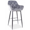 Barová židle Signal odstíny šedé 105 cm látka