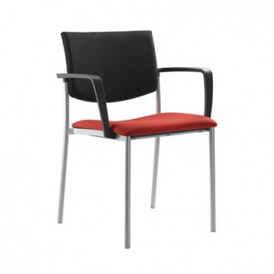 LD seating Konferenční židle SEANCE 090,BR černé područky Barva kostry chromová kostra GALERIE - Čalounění LD seating LÁTKY 2 / VALENCIA, XTREME, STYLE, ASPECT, CURA 2021 bez stolku