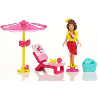 MEGA BLOKS MEGABLOKS Micro Barbie figurka - bazénová párty