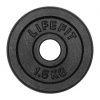 Kotouč Lifefit kovový 1,5kg pro 30mm tyč - černá