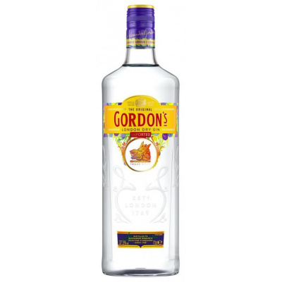 Gin Gordons London Dry 37,5% 1 l (holá láhev)