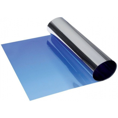 Foliatec metalizovaný přechodový stínící pruh na přední okno 15x152cm, modrý transparentní