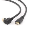 GEMBIRD Kabel HDMI-HDMI M/M 3m, 1.4, M/M stíněný, zlacené kontakty, 90° lomený, černý CC-HDMI490-10