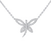 SILVEGO Stříbrný náhrdelník s přívěskem vážky Partia s Brilliance Zirconia dámský i dětský - QR21PS