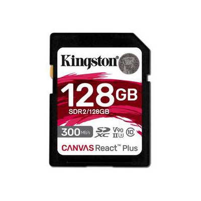 Paměťová karta Kingston Canvas React Plus 128GB SDXC UHS-II (300R/260W) (SDR2/128GB)