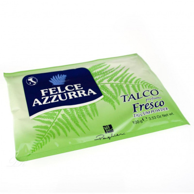 Felce Azzurra Itálie FELCE AZZURRA TALCO FRESCO TĚLOVÝ PUDR S VŮNÍ FRESCO 100G NÁPLŇ