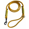 Žluté klasické vodítko pro psy 1.3 - 2m / lano 6mm a 10mm Síla lana: 6 mm - malé/střední plemeno, Karabina: 75 mm - střední plemeno, Délka: 1,3 m