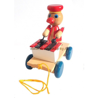 [:cs]Dřevěné tahací hračky – Tahací KAČER s XYLOFONEM – tahací hračky s xylofonem - hračky se zvukem, s pohybem – české výrobky[:en] Wooden pulling toys - pulling Duck with xylophone - toys with sound