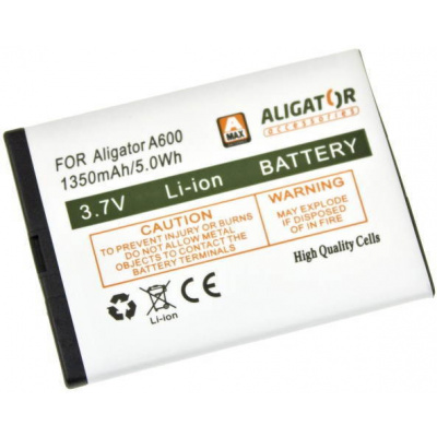 Baterie pro mobilní telefon ALIGATOR A600 / A610 / A620 / A430 / A670 / A680 / VS900, Li-Ion (A600BAL)