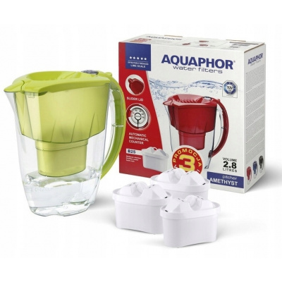 Filtrační konvice Aquaphor Amethyst 2,8 l zelená