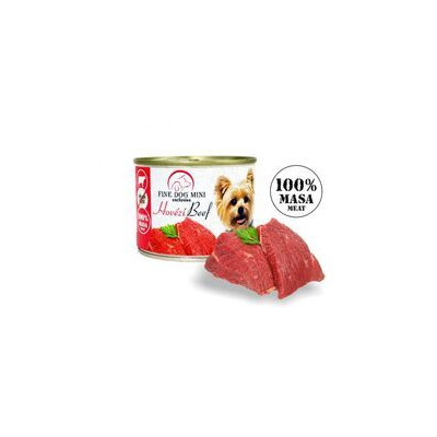 FINE DOG MINI Exclusive konzerva pro psy hovězí 100% masa 200 g