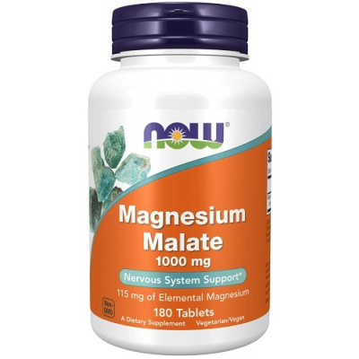 Now Foods Magnesium Malate (hořčík malát) 1000 mg 180 tablet