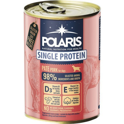Polaris Single Protein Paté konzerva pro psy vepřová 400 g