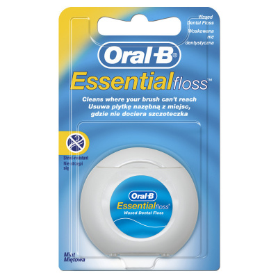 Oral-B Essential Floss voskovaná dentální nit s mátovou příchutí 50m