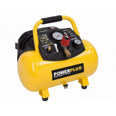 Bezolejový kompresor PowerPlus POWX1723 - 1100W, 10bar, 180l/min, 12L, 13kg