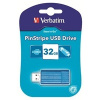 VERBATIM Flash Disk 32GB Store 'n' Go PinStripe, karibská modrá 49057