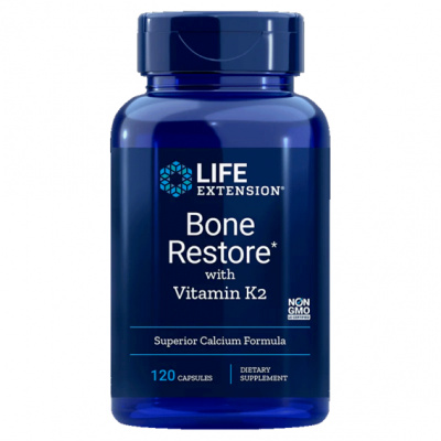 Life Extension Bone Restore with Vitamin K2 - 120 kapslí