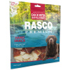 Pochoutka Rasco Premium buvolí kůže s kachním, uzly 5cm 500g-KS