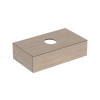 Geberit VariForm skříňka pod umyvadlo na desku, s odkládací plochou, 90x23,5x51 cm, 1x zásuvka, dub / melamin se strukturou dřeva (501.169.00.1)