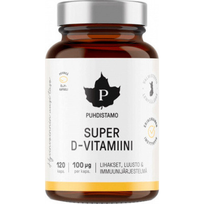 Puhdistamo Super Vitamin D 4000iu 120 kapslí - EXPIRACE 11/2023