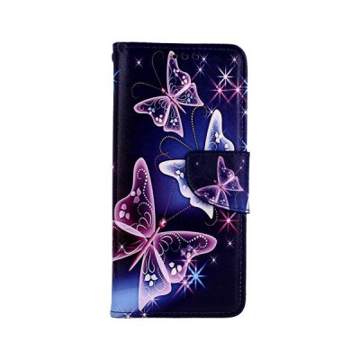 TopQ Xiaomi Redmi Note 8T knížkové Modré s motýlky 46851 Sun-46851