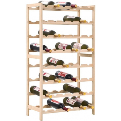 SHUMEE Stojan na víno Stojan na víno z cedrového dřeva 57,5 × 28 × 102 cm