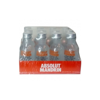 Vodka Absolut Mandrin 40% 50ml x12 miniatur etik2