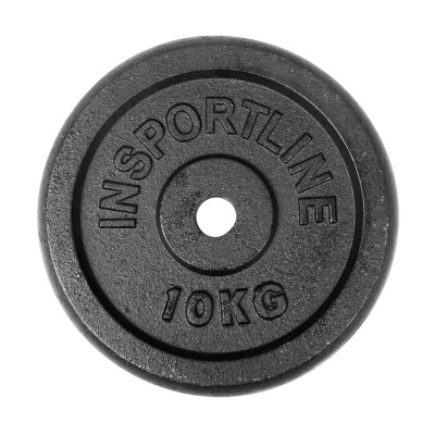 Litinové závaží inSPORTline Blacksteel Ocelové závaží 10 kg,30mm