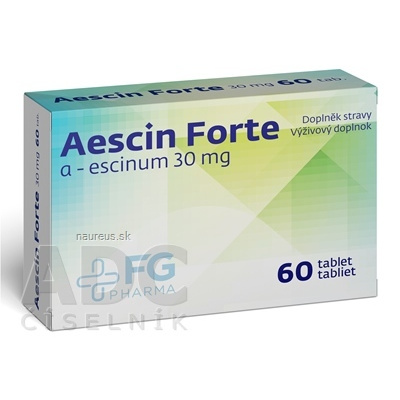 FG Pharma CZ s.r.o. Aescin Forte 30 mg - FG Pharma tbl (inů. 2021) 1x60 ks