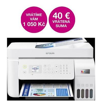 EPSON tiskárna ink EcoTank L5296, 4v1, A4, 1440x5760dpi, 33ppm, USB, Wi-Fi, LAN, bílá