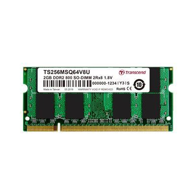 TRANSCEND - TS256MSQ64V8U - MEMORY, 2GB, SODIMM, DDR2, 800MHZ TS256MSQ64V8U