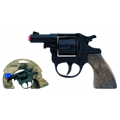Alltoys CZ Policejní revolver kovový černý - 8 ran