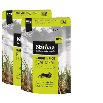 Nativia Real Meat Rabbit and Rice 2 x 8 kg