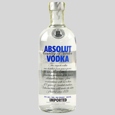 Absolut 40% 0,5 l (holá láhev)