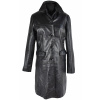 KOŽENÝ dámský černý měkký dlouhý kabát Authentic Clothing Company 40