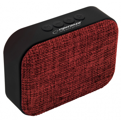 Přenosný Bluetooth reproduktor Esperanza EP129R SAMBA - FM radio - červený