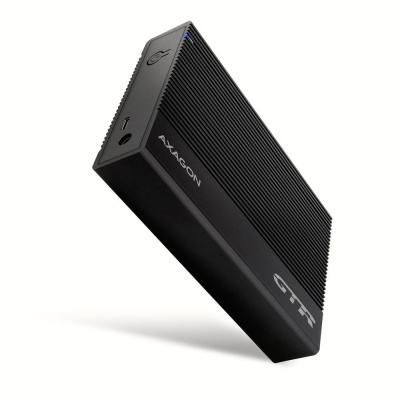 AXAGON EE35-GTR, USB-C 5Gbps - SATA 6G 3.5" RIBBED box, černý | EE35-GTR