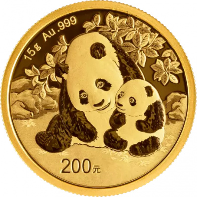 Zlatá mince Čínská Panda 15g 2024