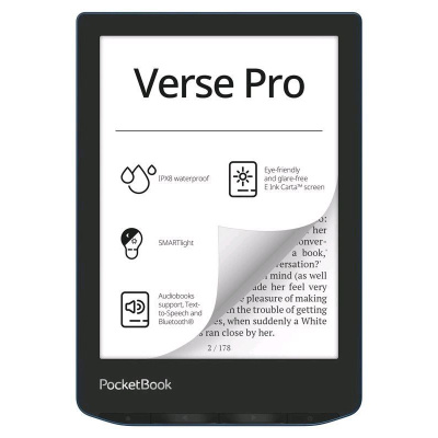 E-book POCKETBOOK 634 Verse Pro Azure, modrý - PB634-A-WW