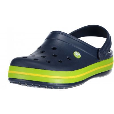 Dámské pantofle CROCS CROCBAND 11016-40I NAVY/VOLT GREEN/LEMON velikost: 36-37